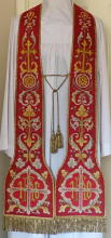 Antique Red Preaching Stole